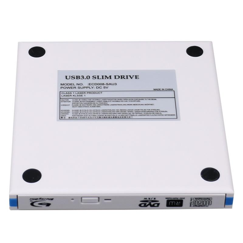 Ổ ghi Blu-ray bên ngoài USB3.0 kiểu mới nhất Ổ đĩa DVD di động bên ngoài hỗ trợ phát lại phim Blu-ray 50G 3D