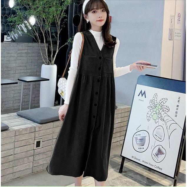 Set yếm bò thu đông sang xịn cho mẹ bầu và sau sinh nơi công sở Đầm bầu thu đẹp giá tại xưởng V86