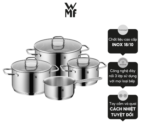 Bộ Nồi WMF INSPIRATION 4 Món Đáy Từ 3 Lớp Nguyên Khối -  1730076380