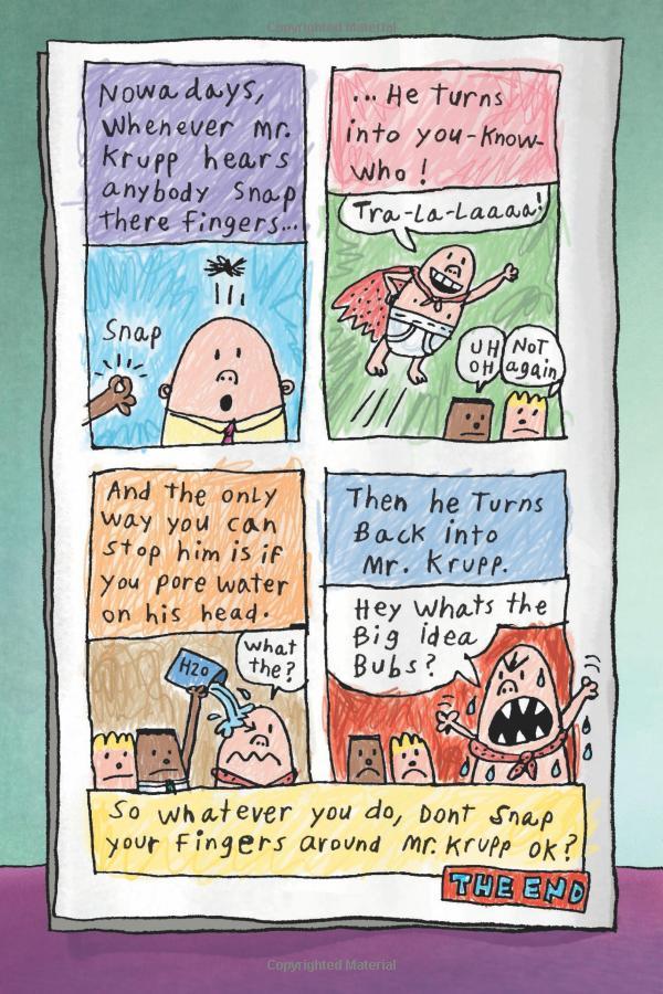 Sách Captain Underpants And The Big , Bad Battle Of The Bionic Booger Boy - Part 1: The Night Of The Nasty Nostril Nuggets (Captain Underpants Book 6)