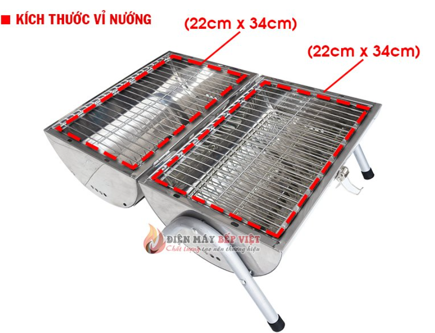 Bếp Nướng Than BH1222 Du Lịch, Bếp Nướng Gia Đình, Bếp Nướng Không Khói