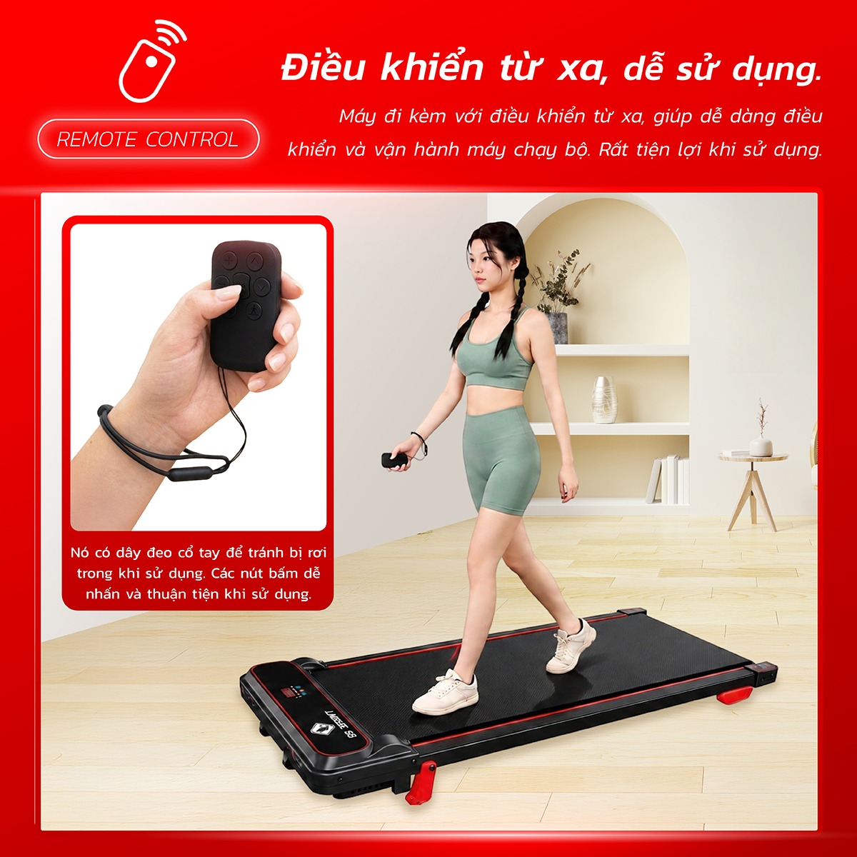 BG Máy chạy bộ TM-420, Máy Chạy Bộ Tại Chỗ máy tập cầm tay máy tập chạy bộ (hàng nhập khẩu)