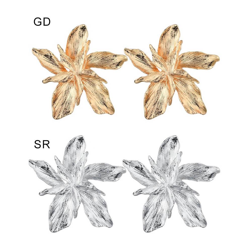 Hoa Tai Kim Loại Mặt Hình Hoa Cho Nữ