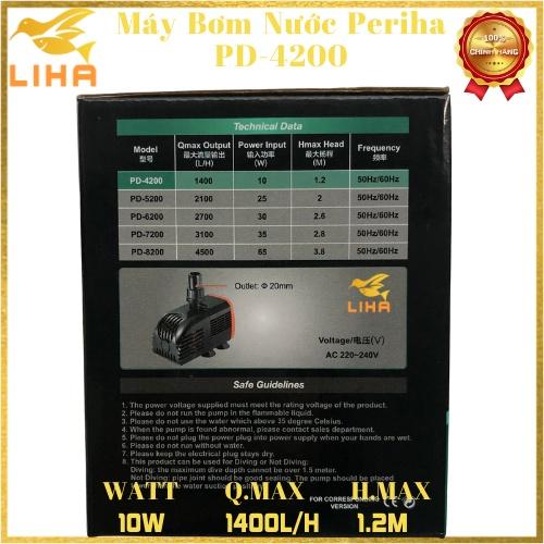 Máy Bơm Nước Periha PD-4200 (10W-1400L/H-1.2M) - Máy Bơm Periha PD4200 Lọc Nước Cho Hồ Cá Cảnh