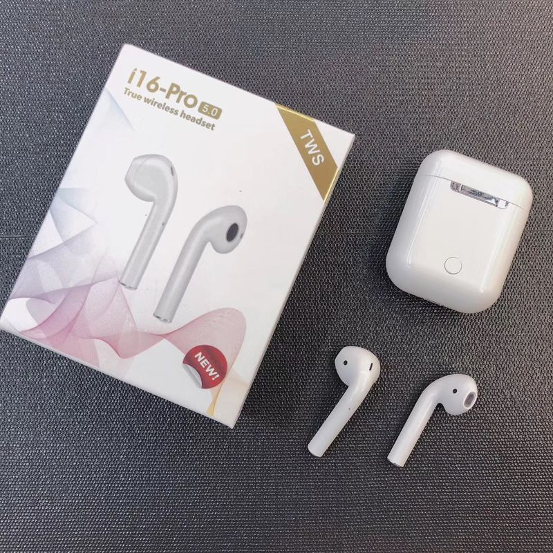 Tai nghe bluetooth tai nghe iphone i16 TWS cảm biến như Airpods - tai nghe bluetooth i16 -Tặng Gía Đỡ Điện Thoại Mini - Hàng Nhập Khẩu