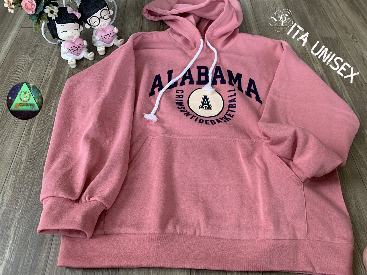 Áo khoác Hoodies nam nữ vải nỉ bông mềm ấm form rộng Freesize Thời trang Hot Trend Kita Unisex - ALABAMA