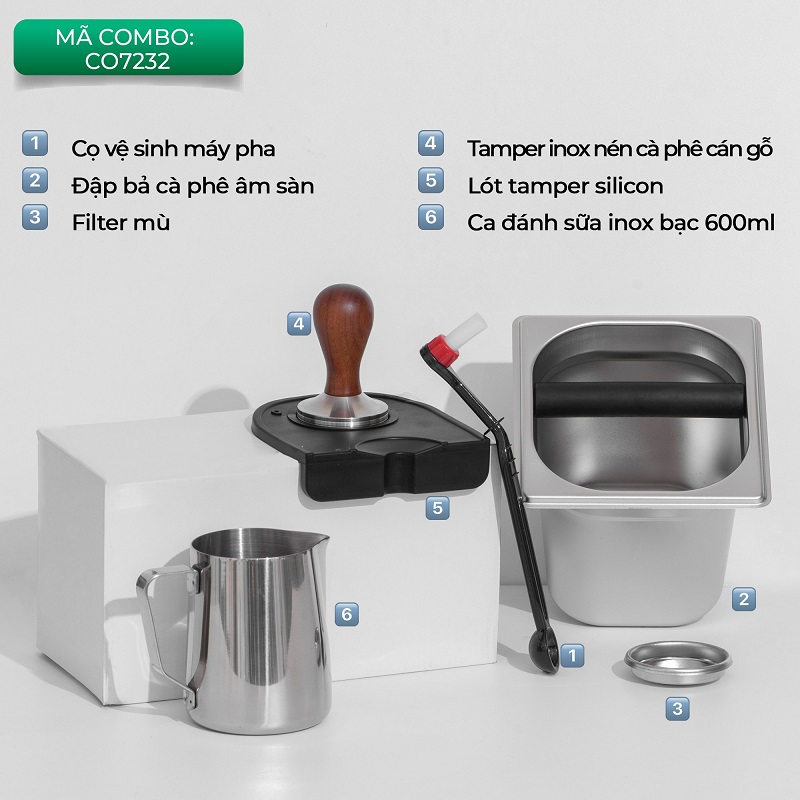 Set combo pha máy espresso take away cơ bản siêu rẻ