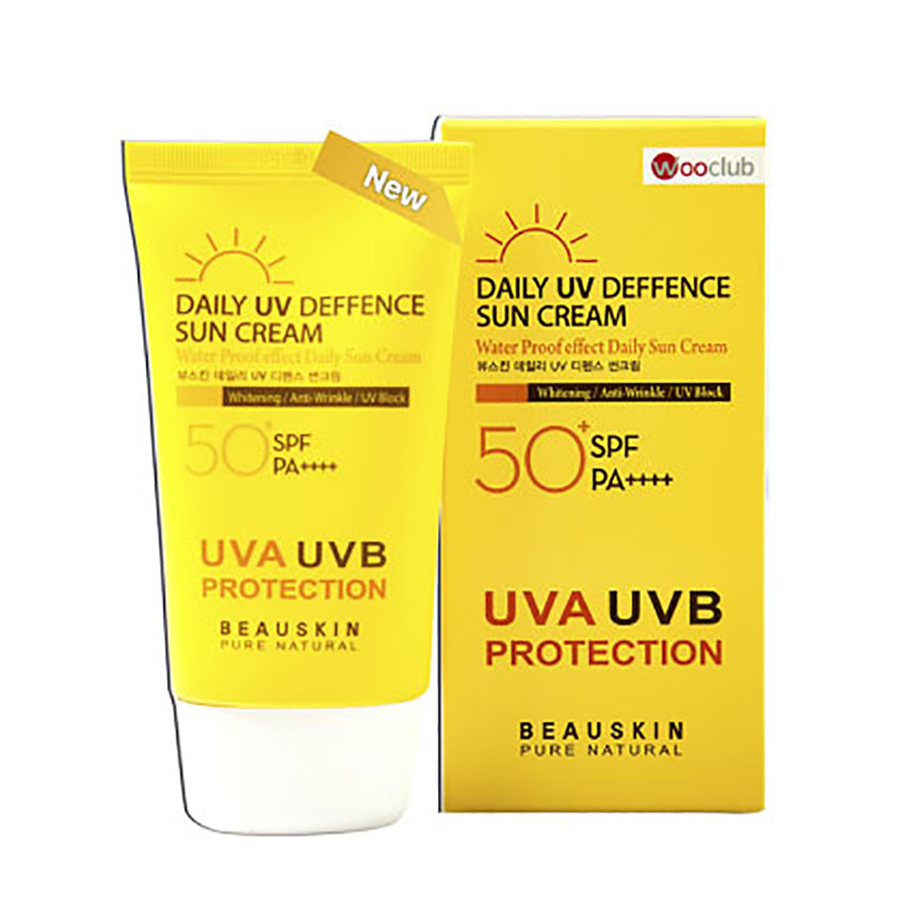 Combo Kem chống nắng kiểm soát dầu DAILY UV DEFENSE SUN CREAM và Mặt nạ giảm stress Don't worry