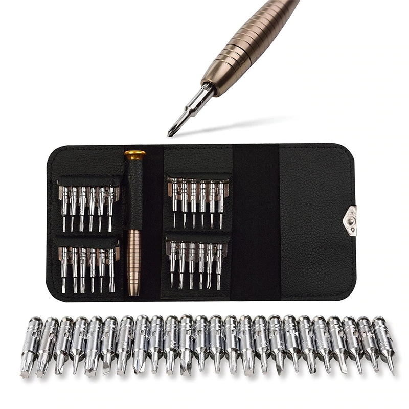 Bộ đồ nghề tua vít tháo mở sửa chữa 25 món (25 in 1) cho điện thoại di động, laptop, máy tính bảng DRU - Hàng chính hãng