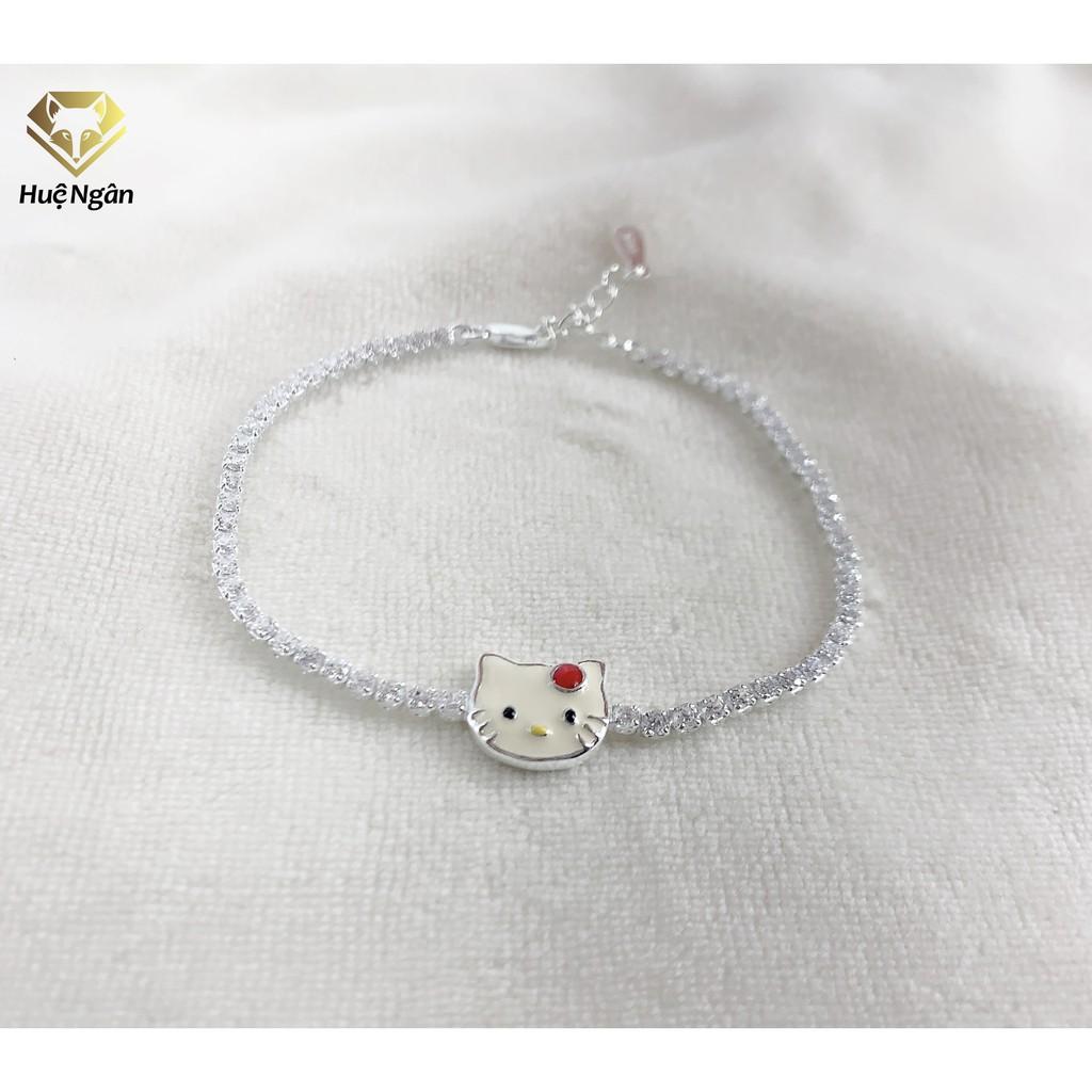 Lắc tay bạc 925 Huệ Ngân - Mèo Kitty X12