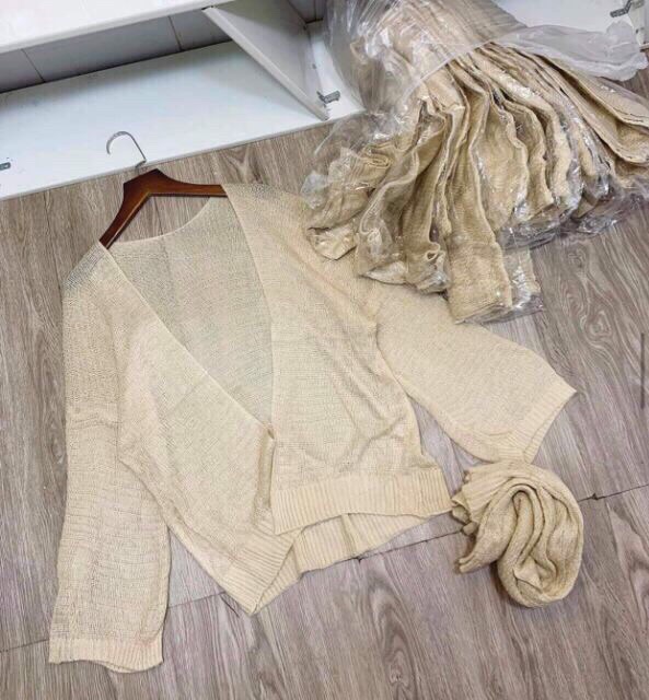 ÁO KHOÁC LEN CARDIGAN LƯỚI MỎNG