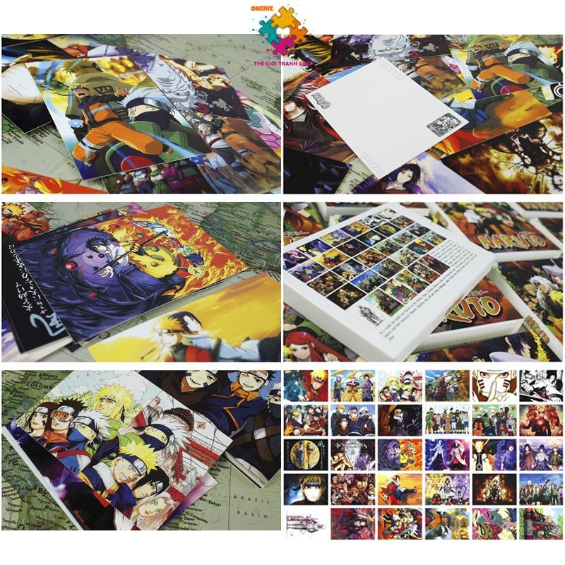 30 tấm Poster NARUTO Postcard, Ảnh Treo DánTường Decor Áp Phích (Kích thước 14 x 10 cm)