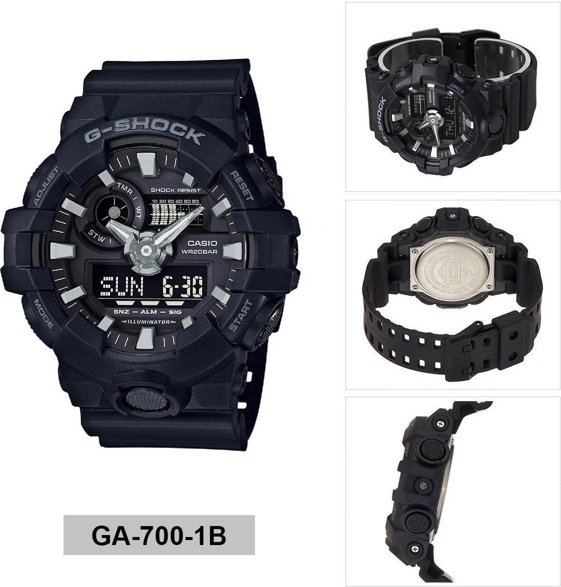 Đồng hồ nam dây nhựa Casio G-SHOCK GA-700-1BDR