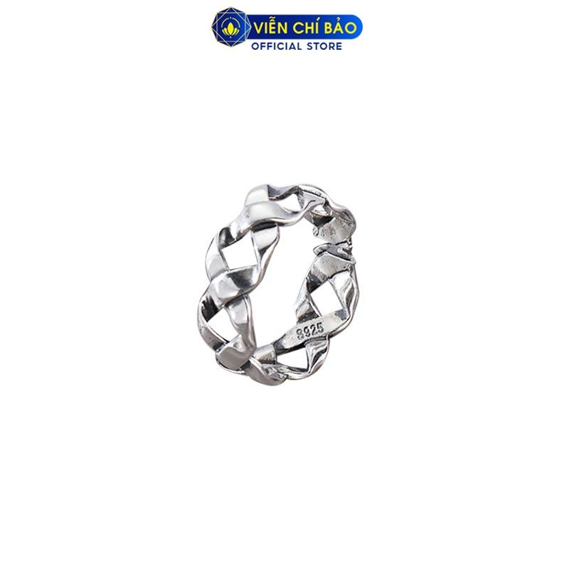 Nhẫn bạc nữ xích đan chất liệu bạc 925 thời trang phụ kiện trang sức nữ thương hiệu Viễn Chí Bảo N000720
