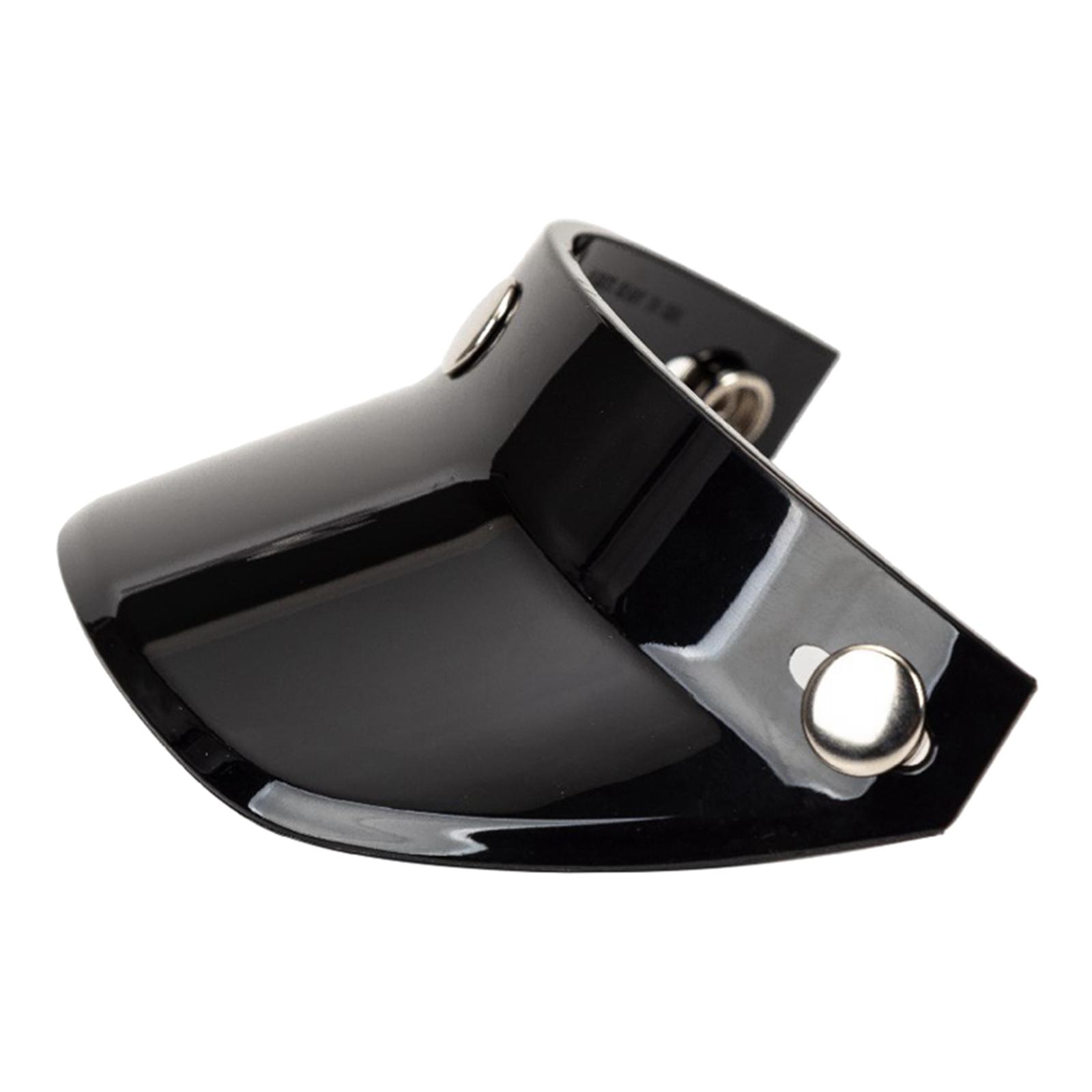 2xMotorcycle Peak Shield with 3 Snap Scratch Resistant for 3/4 Black
