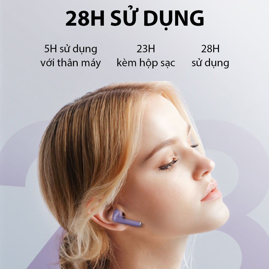 Tai Nghe Không Dây Bluetooth TWS VIVAN T220 Màng Loa Cao Cấp Bluetooth 5.1 Thời Gian Nghe Nhạc Lâu - HÀNG CHÍNH HÃNG