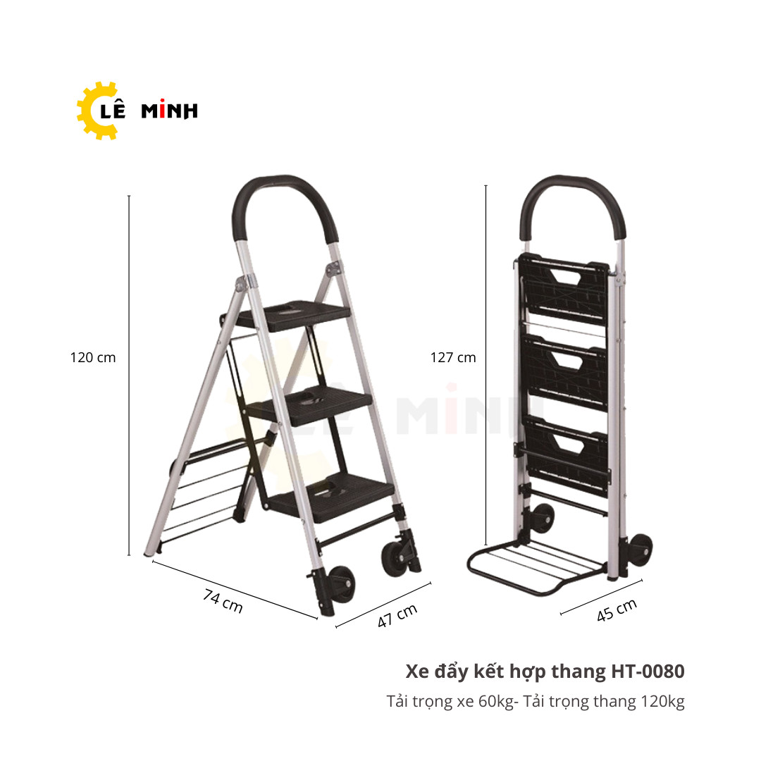 Xe đẩy hàng đa năng – Cầu thang xếp HT-0080