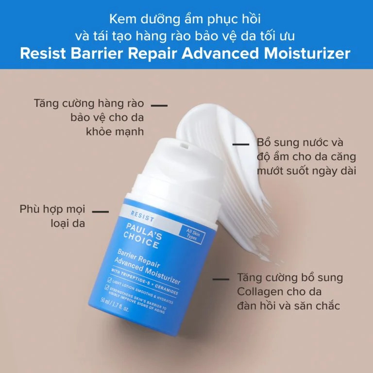 [PAULA'S CHOICE] Kem Dưỡng Ẩm Phục Hồi &amp; Tái Tạo Làn Da Chuyên Sâu Resist Barrier Repair Advanced Moisturizer (Mã 2240)
