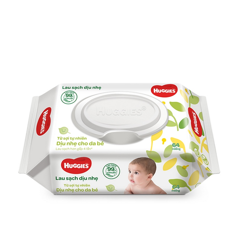 Khăn ướt HUGGIES 64 tờ combo 3 gói
