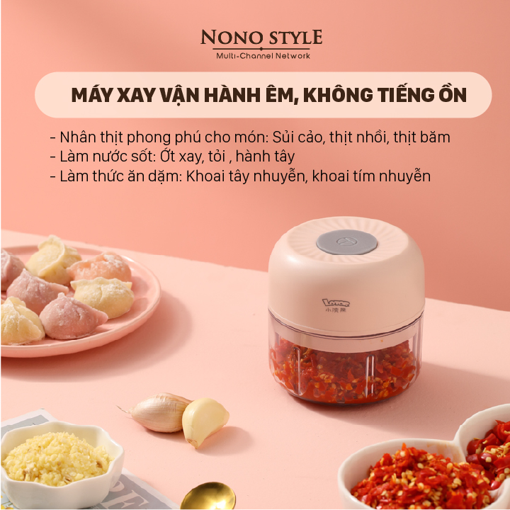 Dụng Cụ Xay Tỏi Ớt ECOCO, LOTOR - Hàng Chính Hãng