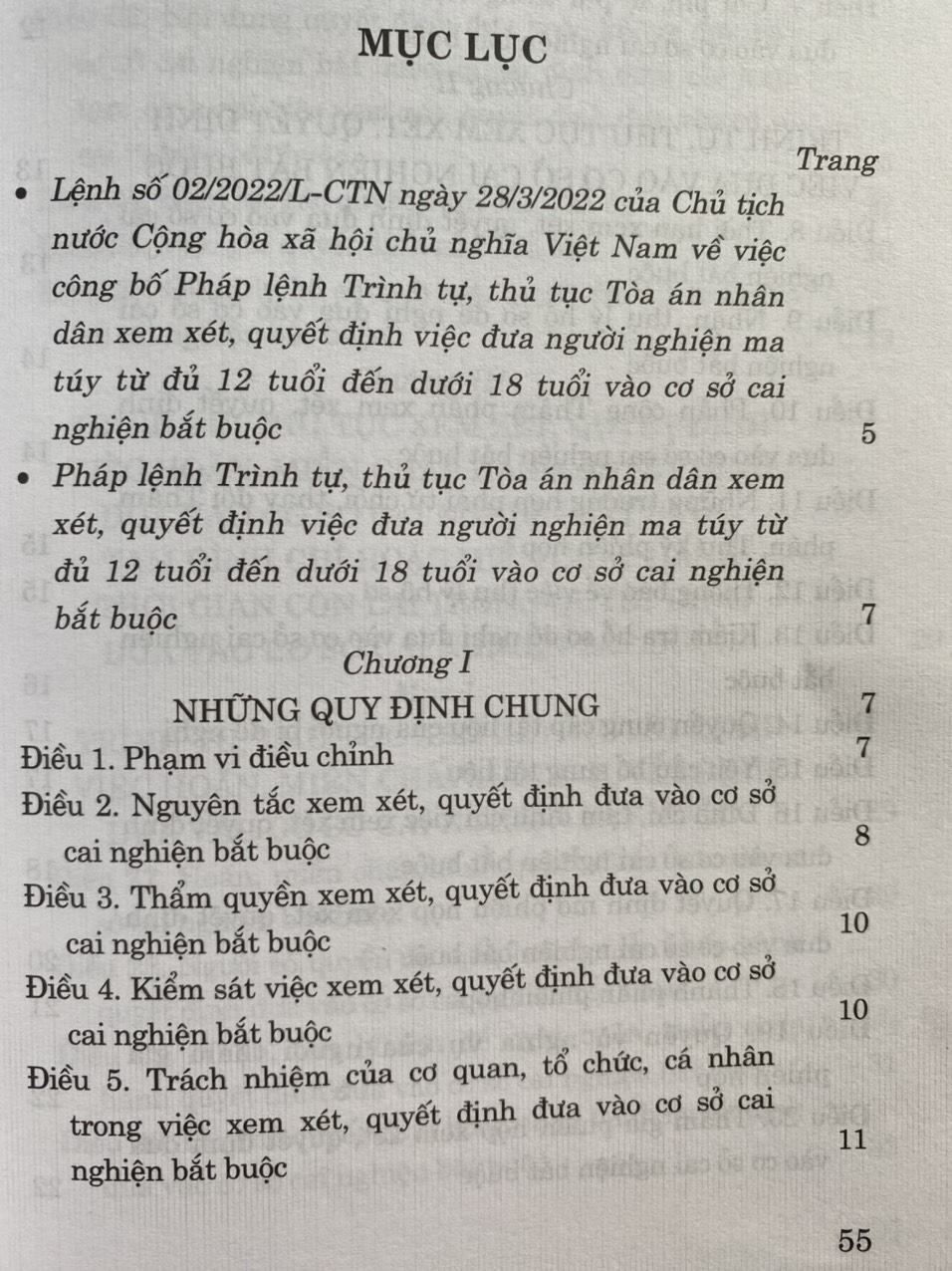 Pháp Lệnh Trình Tự, Thủ Tục Toà Án Nhân Dân Xem Xét Quyết Định  Việc Đưa Người Nghiện Ma Tuý Từ Đủ 12 Tuổi Đến Dưới 18 Tuổi Vào Cơ Sở Cai Nghiện Bắt Buộc