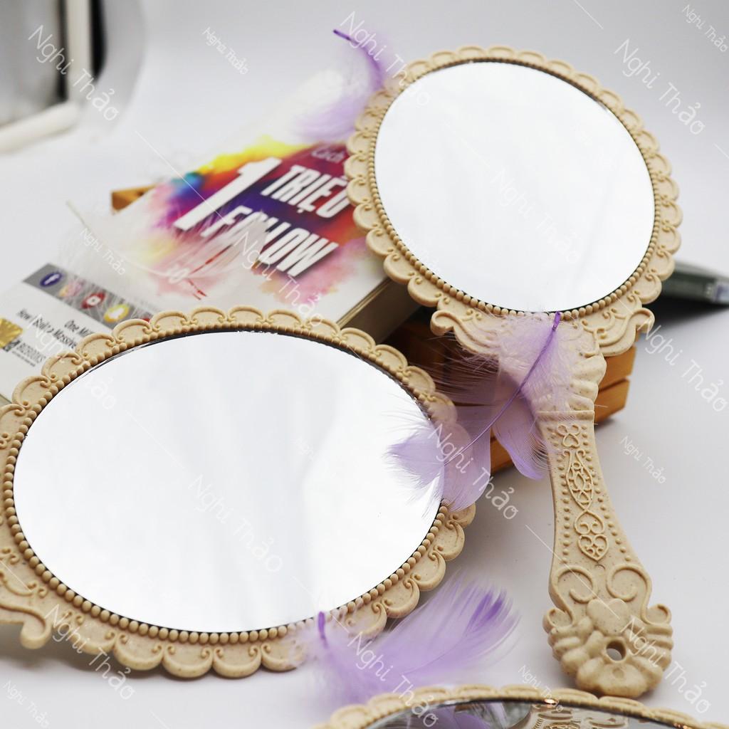 Gương cầm tay , gương hoàng cung cầm tay