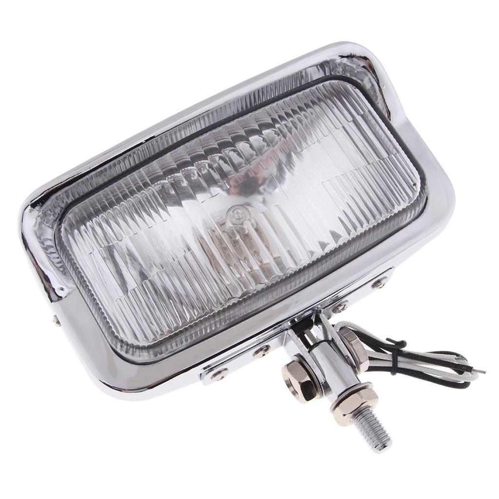 55W     Chrome     Motorcycle     6  .  5  "   Vintage     Retro     Rectangle