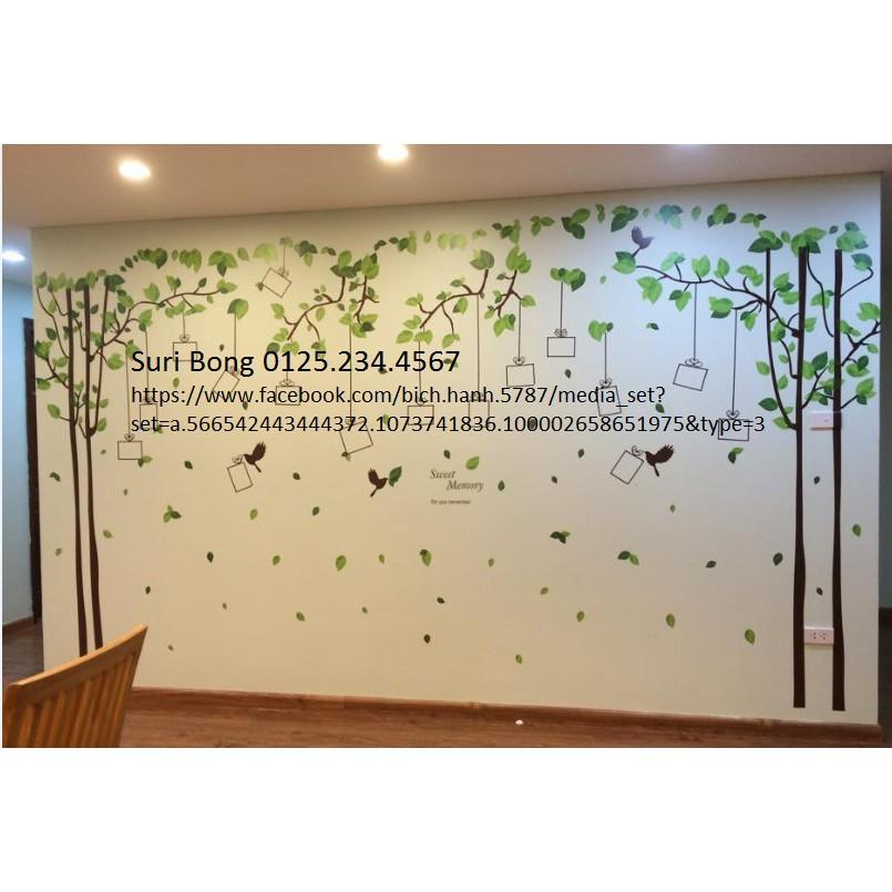 Decal dán tường Combo 2 cây khung ảnh