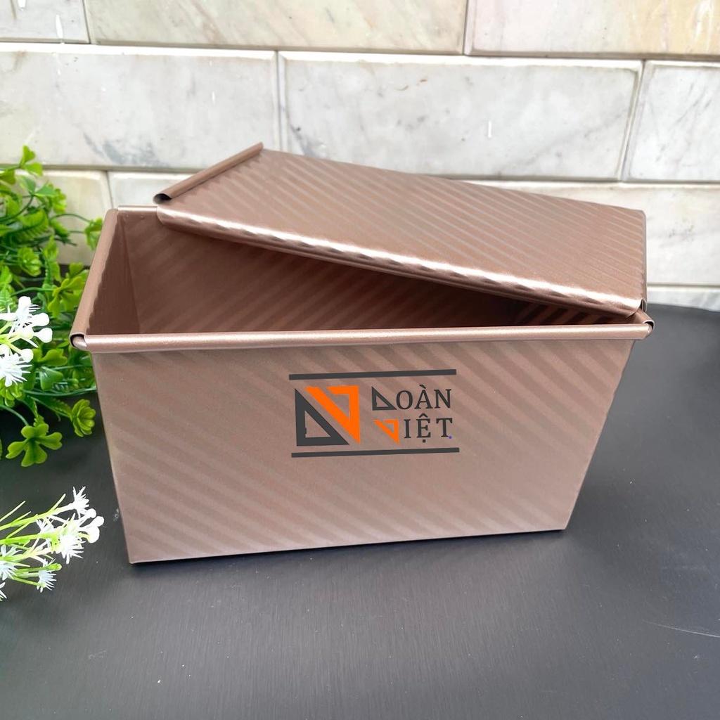 BÁNH MÌ SANDWICH vân GỢN SÓNG mẫu mới SIÊU ĐẸP CAO CẤP. Khuôn bánh mì gối Thép CARBON chống dính màu VÀNG SANG TRỌNG