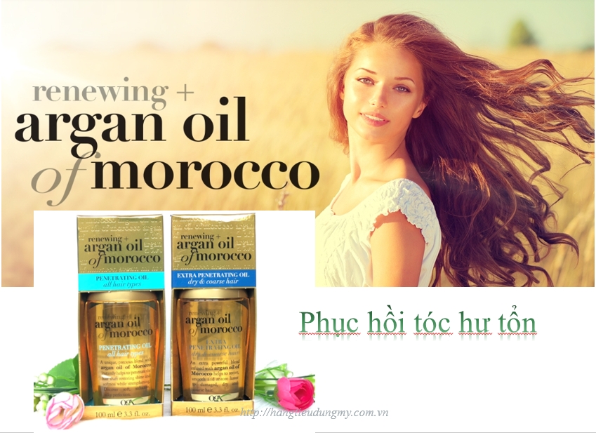 Tinh Dầu Dưỡng Tóc OGX Argan Oil Of Morocco All Hair Typer  Dry 100ml - USA