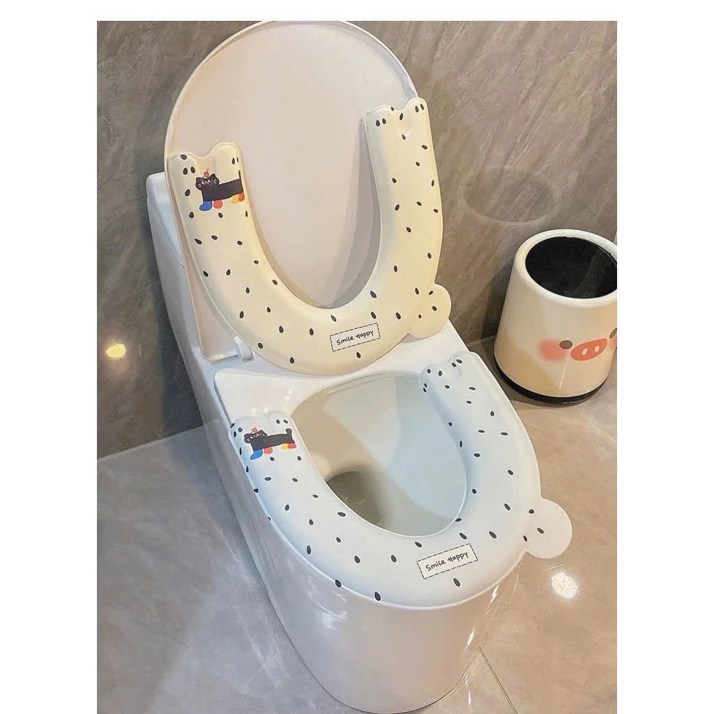Đệm Lót Bồn Cầu Chữ U Giữ Ấm – Miếng Lót Bồn Cầu Hoạt Hình Dễ Thương, Chất Liệu Xốp Êm Ái Chống Nước, Kháng Khuẩn - HÀNG CHÍNH HÃNG MINIIN
