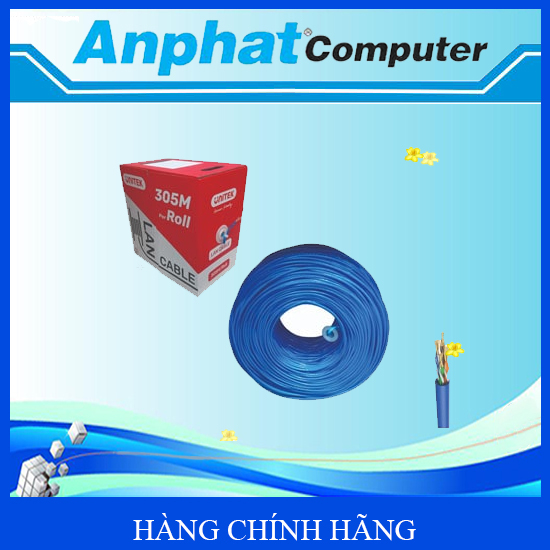 Thùng Cáp Mạng UNITEK CAT5E UTP (0.5CCA - C18126BL - 24AWG - 305m - Xanh) - Hàng Chính Hãng