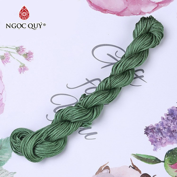 Bó dây vải dù thắt vòng tay handmade loại 1,5mm bó 10m – Ngọc Quý – Xanh lá
