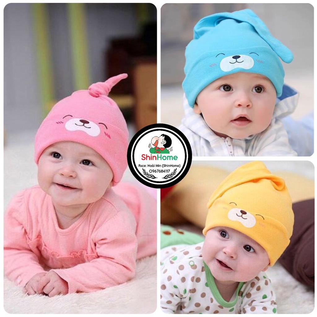 Mũ cotton hình mèo cho bé dưới 2 tuổi