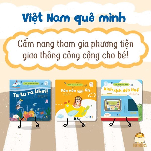 Sách thơ cho bé - Bộ 03 cuốn Việt Nam Quê Mình - Dành cho bé 0-3 tuổi - Lionbooks