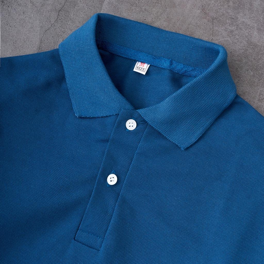 Áo thun Polo Nam cổ bẻ DONA14 thun basic cá sấu cộc tay vải cá sấu cotton đẹp phong cách trẻ trung chuẩn form màu xanh