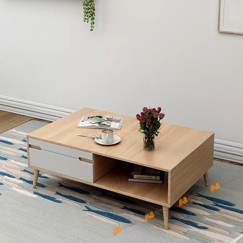 Made in VN - Bàn trà gỗ trang nhã - gỗ mdf 17mm công ty Mộc Phát độ bền trên 30 năm AN080