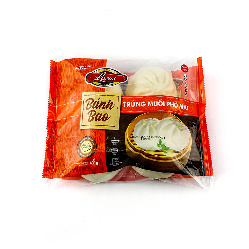 Bánh Bao Nhân Trứng Muối Phô Mai LA CUSINA 400G 4 Cái