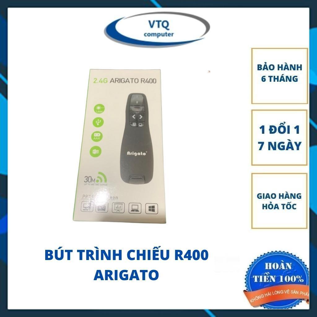 Bút trình chiếu R400,Bút thuyết trình chỉ laser điều khiển từ xa R400 2.4Ghz (có bao da) dùng khi th110uyết trình