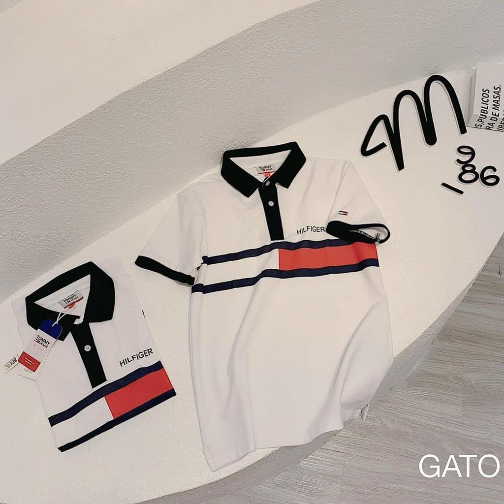 ÁO POLO NỮ TRẮNG HILFIGER CỔ ĐEN