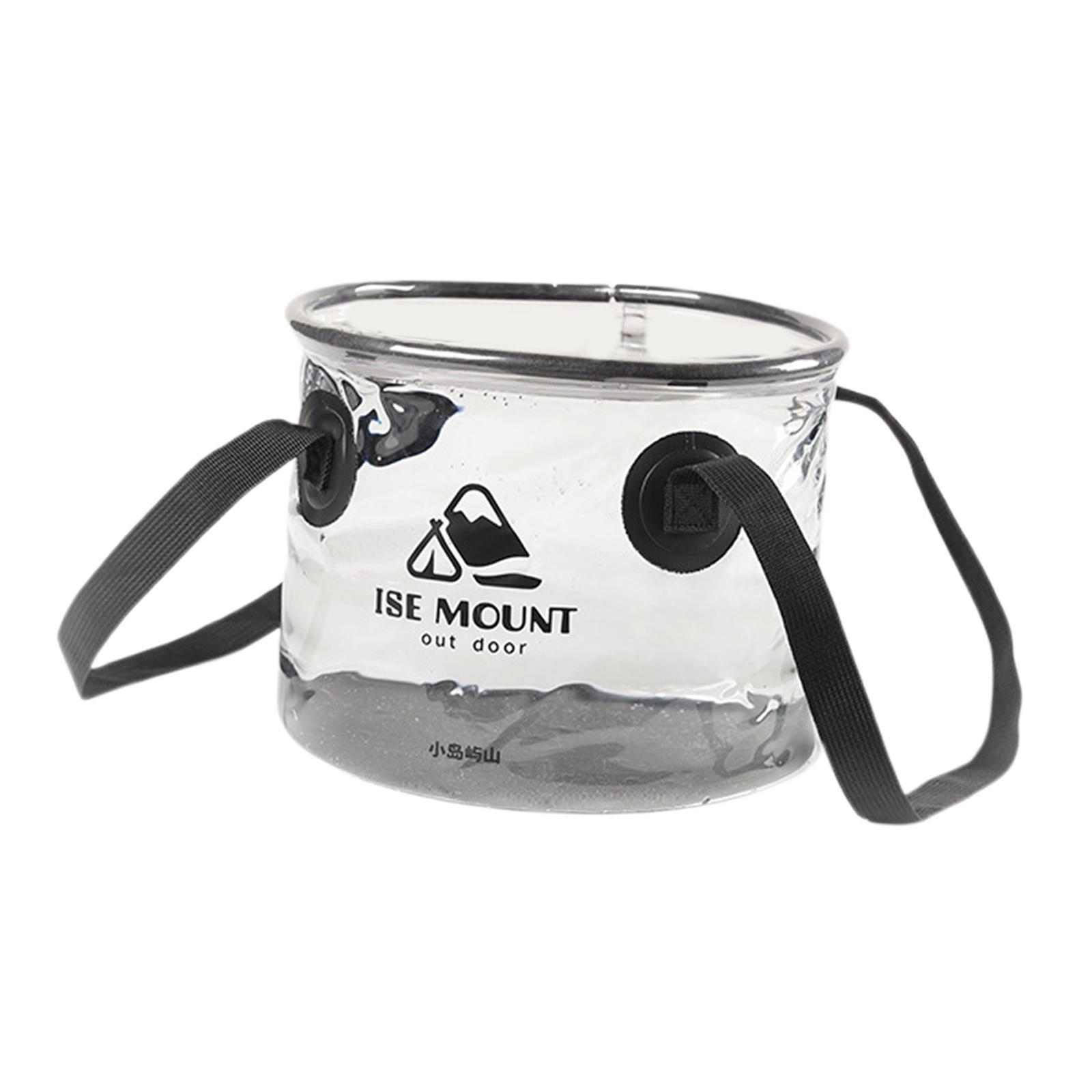Collapsible Bucket with Handle Folding Water Bucket Camping Wash Tub Kitchen Portable Water Container Wash Basin for Cleaning Outdoor Hiking