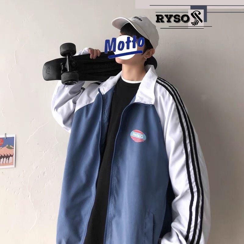 Áo khoác dù dáng bóng chày form rộng unisex phong cách năng động, Áo jacket chui đầu unisex form rộng cực đẹp, Áo khoác dù nam nữ cao cấp