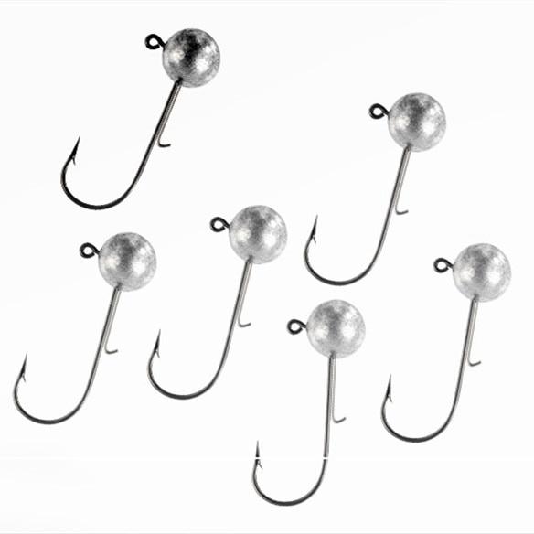 10pcs/lot Lead Head Jigs Hook 2G-7G All Size Round Ball Jig Head Hook Weedless Lead Long Shank Jig Head for Soft Worm Fishing