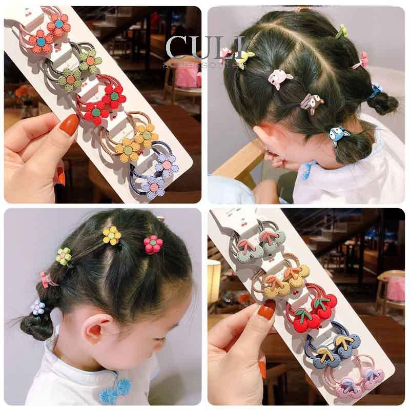 Set cột tóc hoạt hình, nhiều hình - màu siêu đáng yêu cho Bé gái