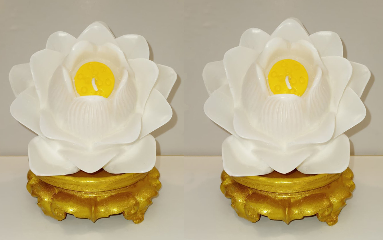 ĐÔI NẾN HOA SEN ĐỐĐÔI NẾN HOA SEN ĐỐT 60 GIỜ