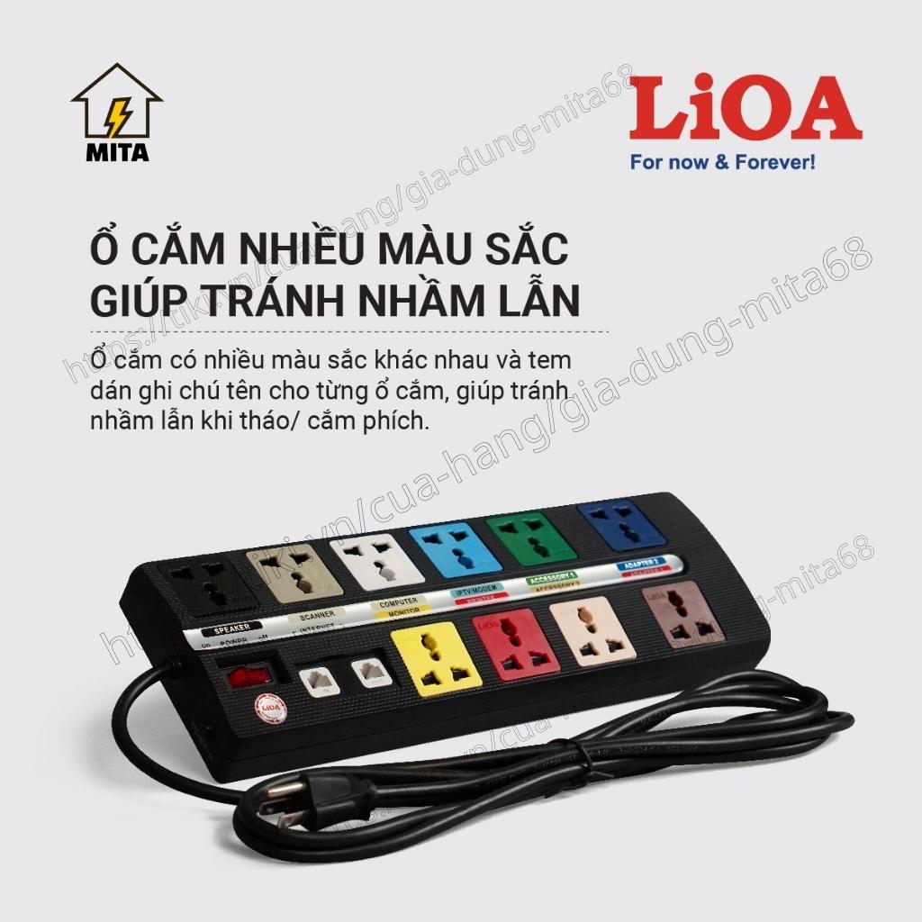 Ổ CẮM ĐIỆN KÉO DÀI ĐA NĂNG TRUNG TÂM CÓ MẠCH CHỐNG SÉT LIOA 10OFFICE-3