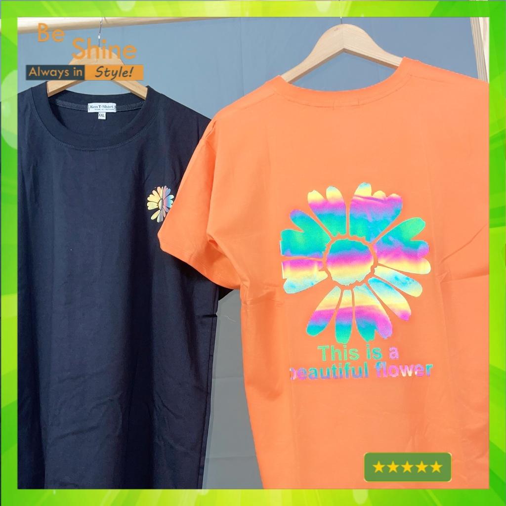 Áo Thun Unisex Form Rộng Hoa Cúc Life Phản Quang 7 Màu , Áo Phông Cotton Cổ Tròn Tay Ngắn Thời Trang Nam Nữ