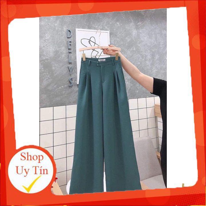 Quần công sở nữ, Quần ống rộng, cạp cao