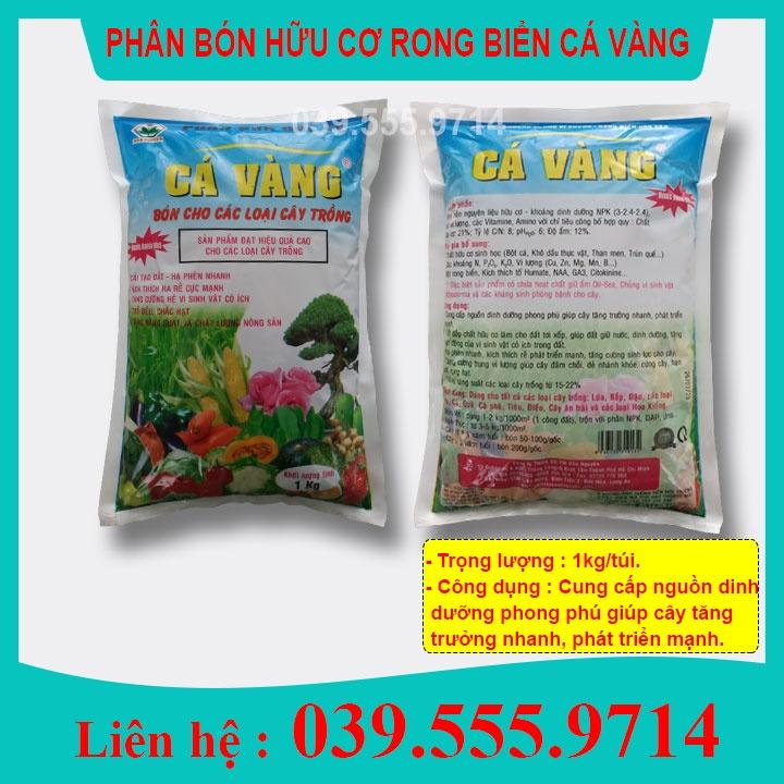 1KG PHÂN BÓN HỮU CƠ RONG BIỂN CÁ VÀNG -  CHUYÊN DÙNG CHO CÂY CẢNH