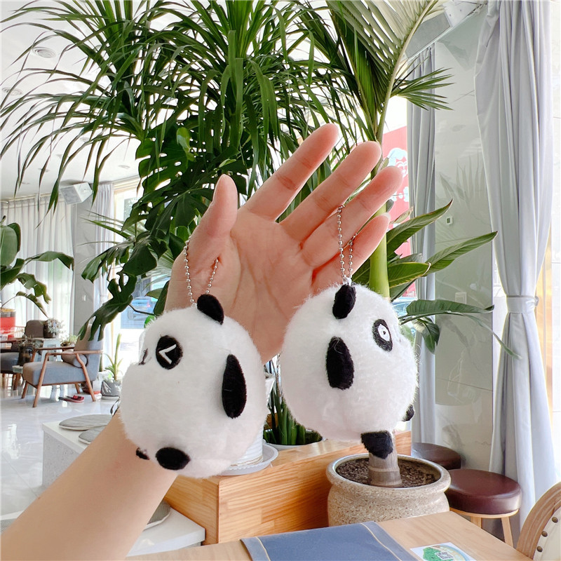 Móc khóa gấu bông gấu trúc treo balo, túi xách phong cách Hàn Quốc xinh xắn